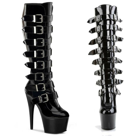 Pleaser Shoes - Pleaser buckled boots
